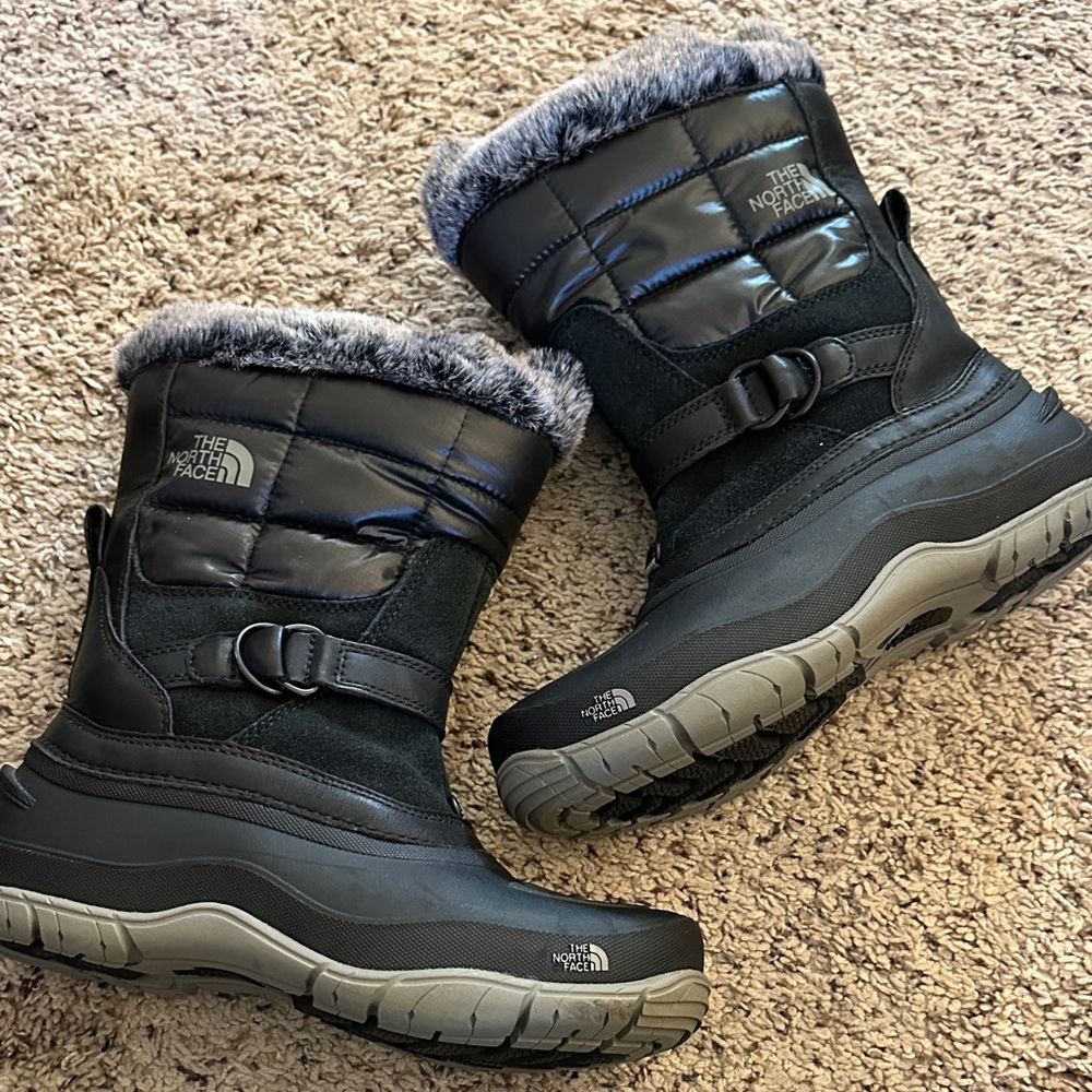 The North Face Black and Gray Insulated Boots